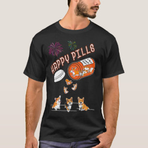 Happy Pills Corgi Dog T T-Shirt