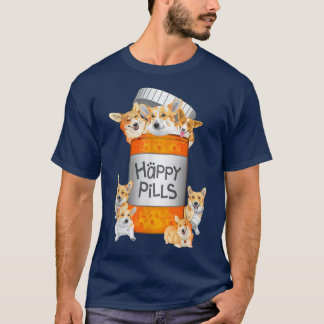 Happy Pills Corgi  T-Shirt