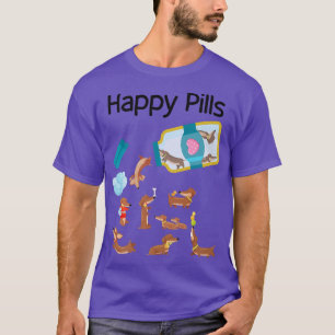 Happy Pills Dachshund Dogs Cute Dachshund Lovers  T-Shirt