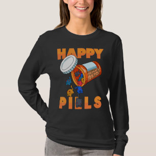 Happy Pills Daily Pill Organiser With Cute Animals T-Shirt