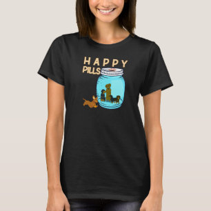 Happy Pills Dogs Retriever Dog Mama Weiner Hound D T-Shirt