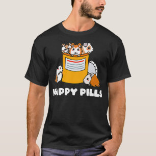 Happy Pills Guinea Pig Funny Cute Guinea Pig Premi T-Shirt