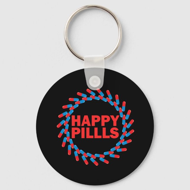 Happy Pills Key Ring (Front)