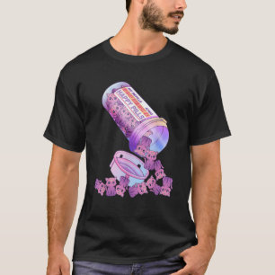 Happy Pills Pastel Goth Kawaii Yami Cat Otaku Wome T-Shirt