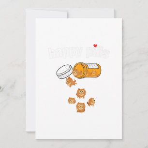 Happy Pills Pomeranian Premium Holiday Card