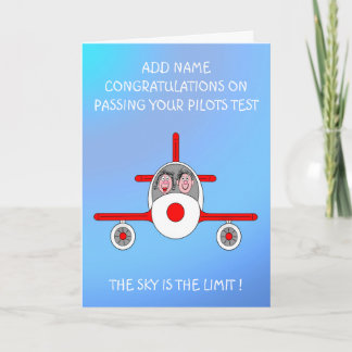 Happy pilot just passed test  card