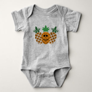 Happy Pineapple Design - Baby Jersey Bodysuit
