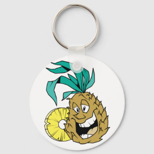 Happy Pineapple Key Ring