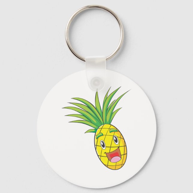 Happy Pineapple Key Ring (Front)