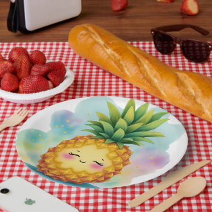 Happy Pineapple Paper Plates