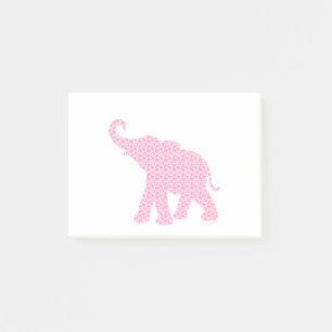 Happy Pink Elephant-Art Pattern Cute Post-it Notes