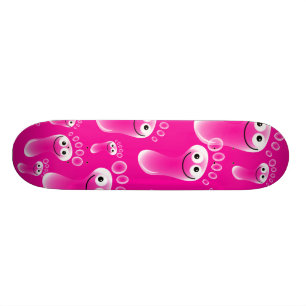 Happy Pink Feet Skateboard