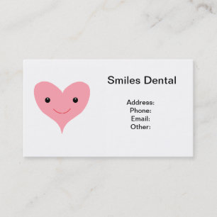 Happy Pink Heart Business Card