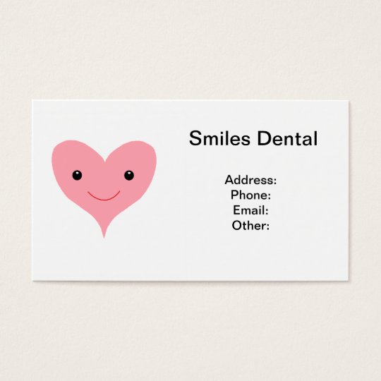 Happy Pink Heart Business Card