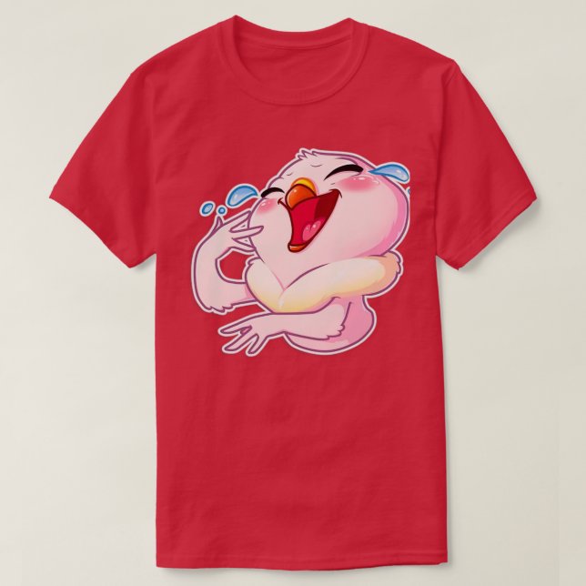 Happy pink pigeon cartoon T-Shirt (Design Front)