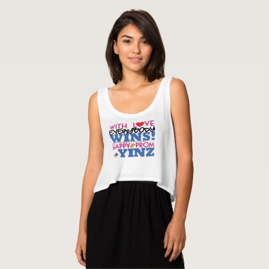 Happy Pink Prom Yinz Crop Tank