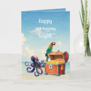 Happy Pirate Birthday Custom Name Age Card