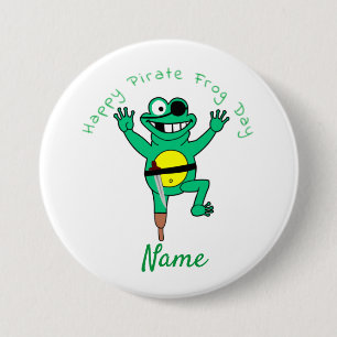 Happy Pirate Frog Day Thunder_Cove  7.5 Cm Round Badge