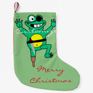 Happy Pirate Frog Day Thunder_Cove Small Christmas Stocking