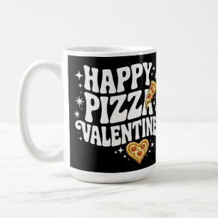 Happy Pizza Valentine Funny Pizza Love Design Coffee Mug