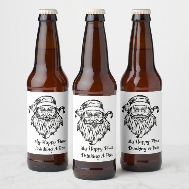 Happy Place Beer Bottle Label (Bottles)