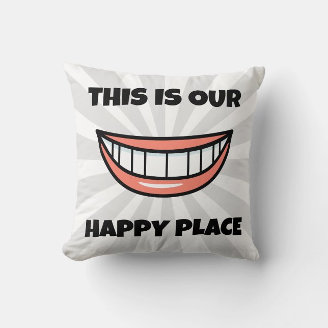 Happy place cushion (Front)
