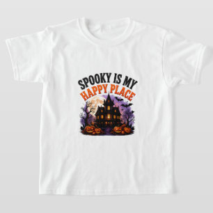 🎃 Happy Place Halloween Ghost Saying 👻 T-Shirt