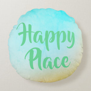 Happy Place Round Cushion