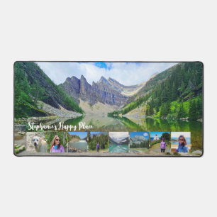 Happy Place Travel 8 Custom Photo Collage Desk Mat