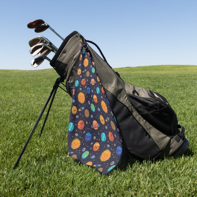 Happy Planets Golf Towel (Green)