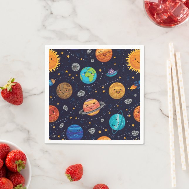 Happy Planets Paper Napkins (Insitu)