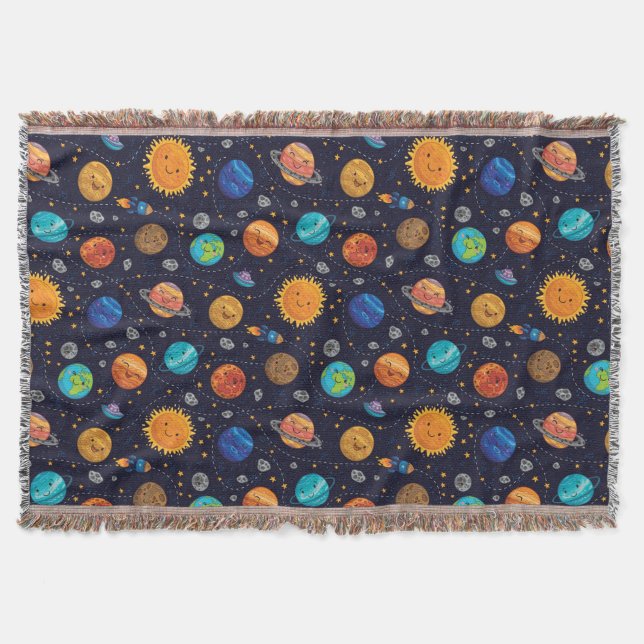 Happy Planets Throw (Front)