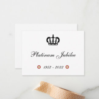 Happy Platinum Jubilee Folded Greeting Card