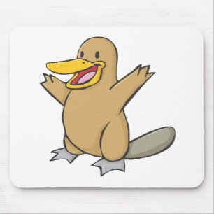 Happy Platypus Cartoon Mouse Mat