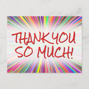Happy & Playful "THANK YOU SO MUCH!" Postcard