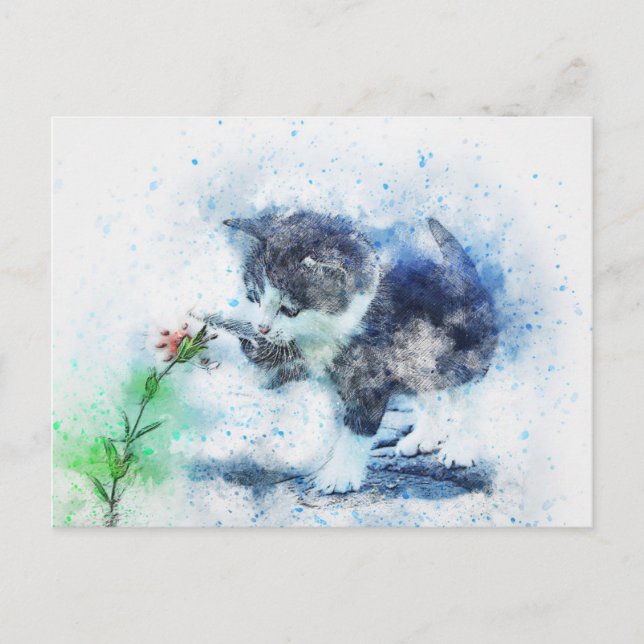 Happy playing postcard (Front)