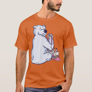 HAPPY POLA BEAR EATING A UNICORN T-Shirt