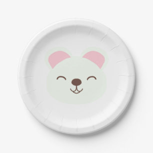 Happy Polar Bear Paper Plate