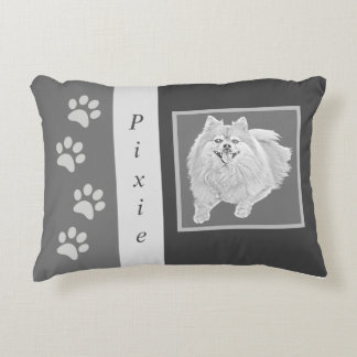 Happy Pomeranian Personalizable Accent Pillow