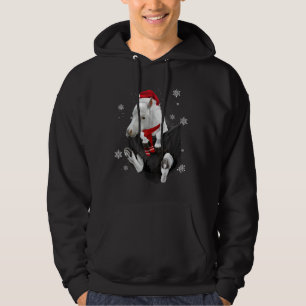 Happy Pony White Horse at Pocket Christmas Santa H Hoodie