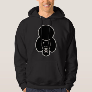 Happy Poodle Black Poodle Face Silhouette Poodle Hoodie