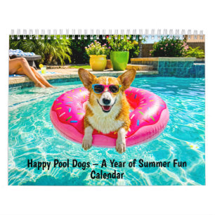 Happy Pool Dogs - A Year of Summer Fun Calendar