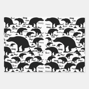 Happy Pooping Dog Wrapping Paper Sheet