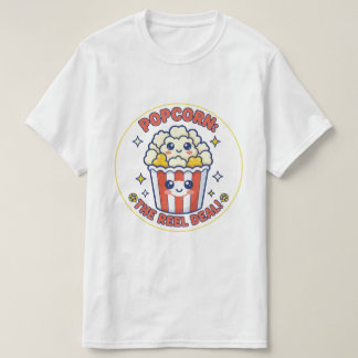 Happy Popcorn Movie Lover Graphic T-Shirt