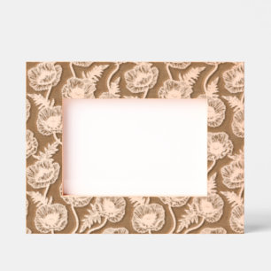 Happy Poppy Vine Dark Etched Wooden Frame