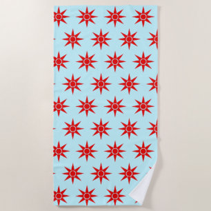 Happy Positive Magic Sun Pattern Beach Towel