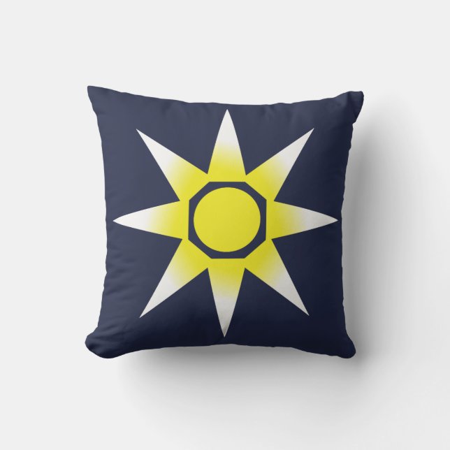 Happy Positive Magic Sun Pillow Cushion (Front)