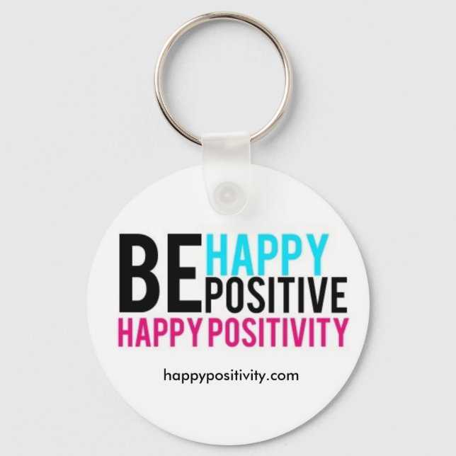 Happy Positivity Keychain (Front)