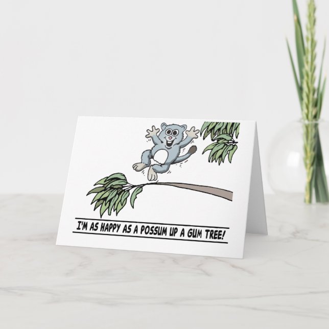 happy possum greeting card (Front)