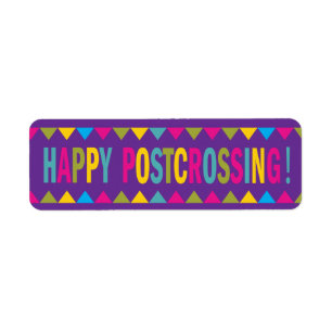 Happy Postcrossing in Bright Colours Embellishment